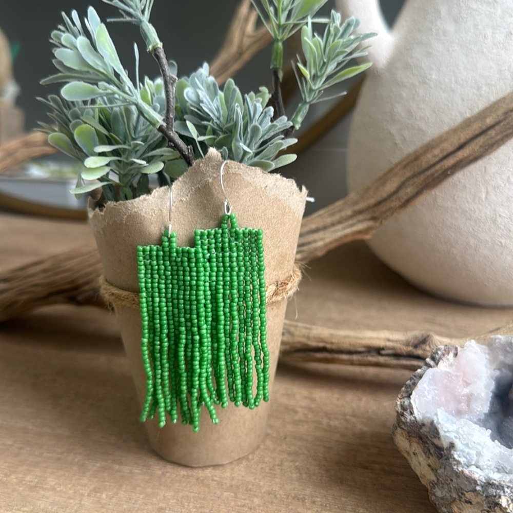 Palm Springs Fringe Beaded Earrings